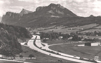 Westautobahn Salzburg - Wien Thalgau 1964sw